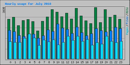 Hourly usage for July 2018