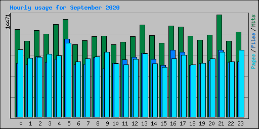 Hourly usage for September 2020