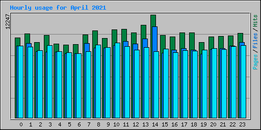 Hourly usage for April 2021