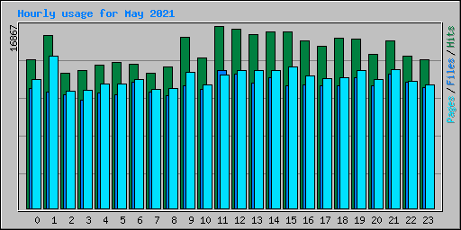 Hourly usage for May 2021