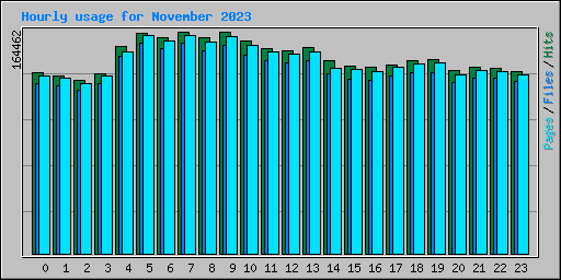 Hourly usage for November 2023