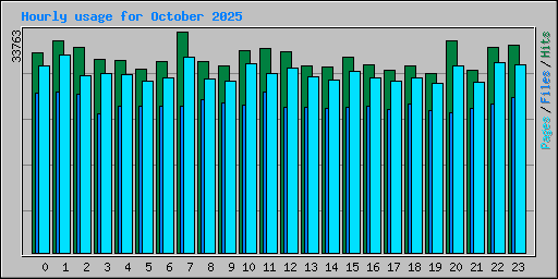 Hourly usage for October 2025