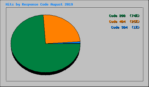 Hits by Response Code August 2019