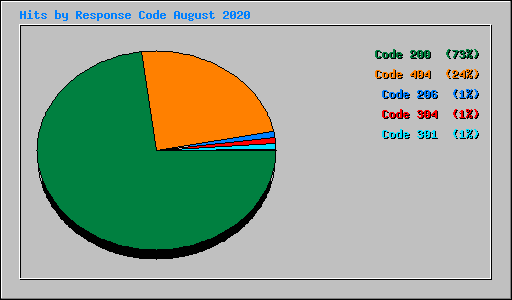 Hits by Response Code August 2020